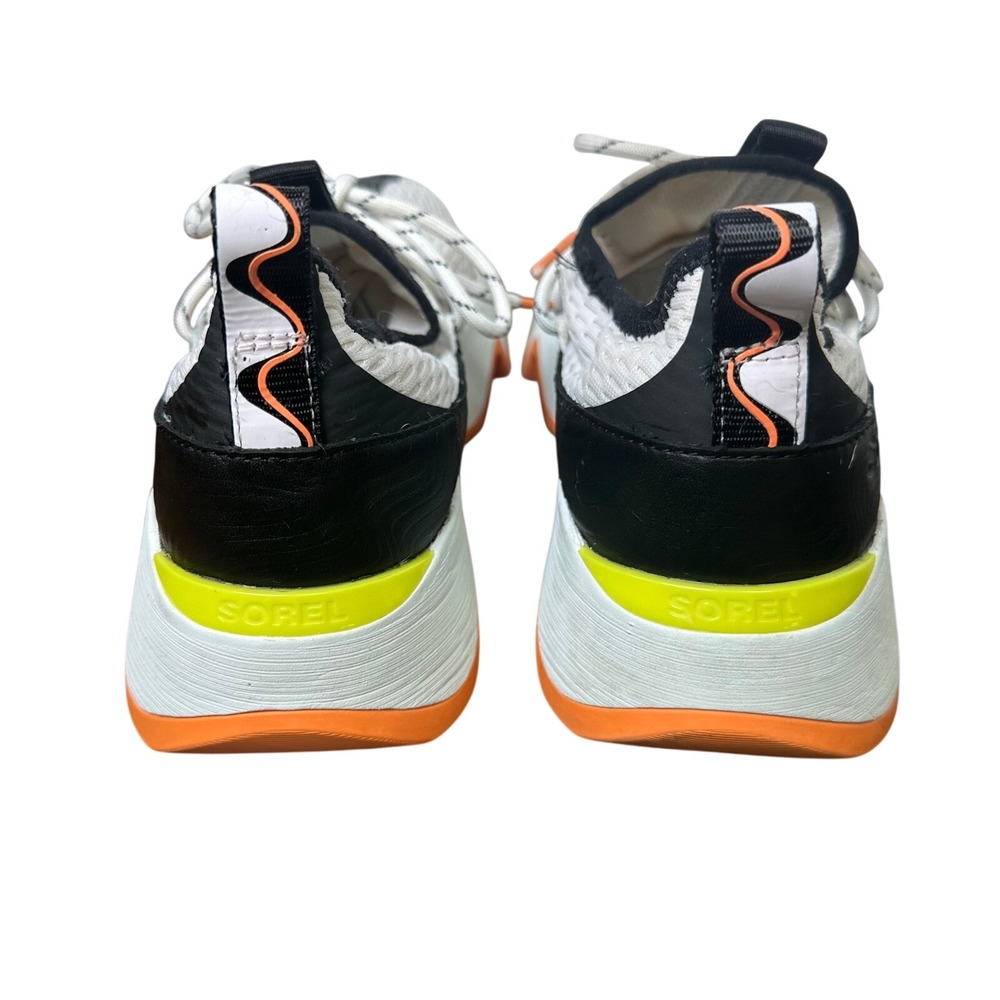 Sorel Kinetic Impact Lace White Black Orange Sneakers Womens Size 9.5 NL4952-125 - Picture 4 of 8